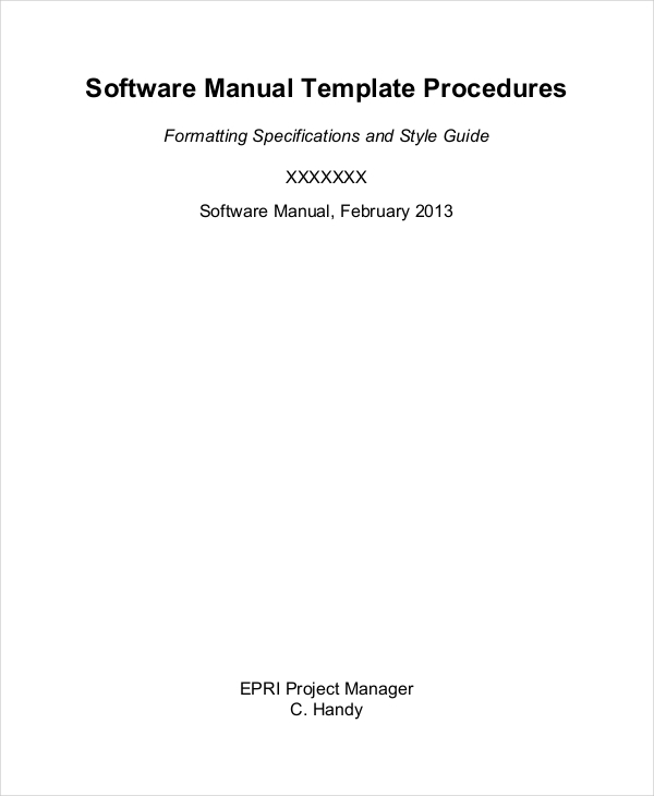 Software User Manual Example - tdever